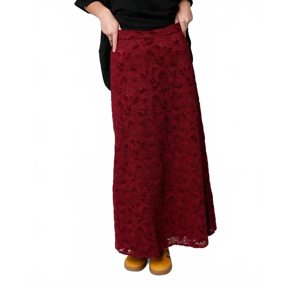 NEW FRNCH hebert bordeaux skirt in burgandy